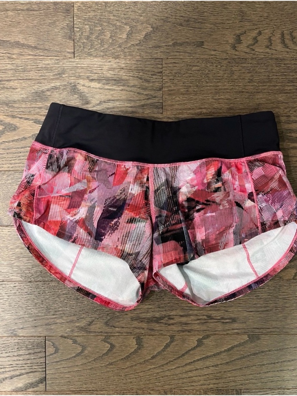 lululemon athletica Pink & Black Abstract Speed Shorts